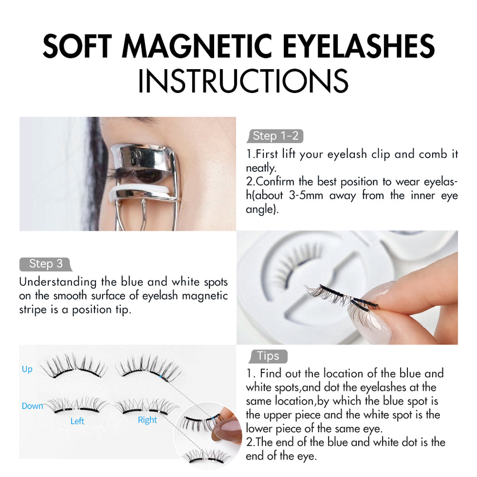 Wosado-Silky-Black-Magnetic-Eyelashes-Instructions