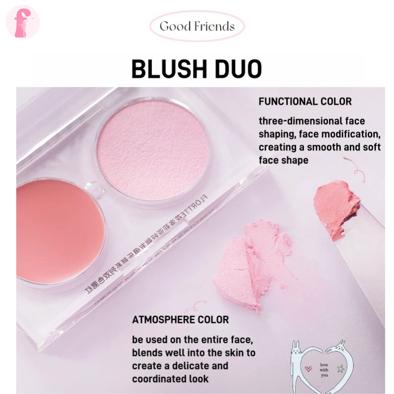 Flortte Good Friends Multi Purpose Blush Duo