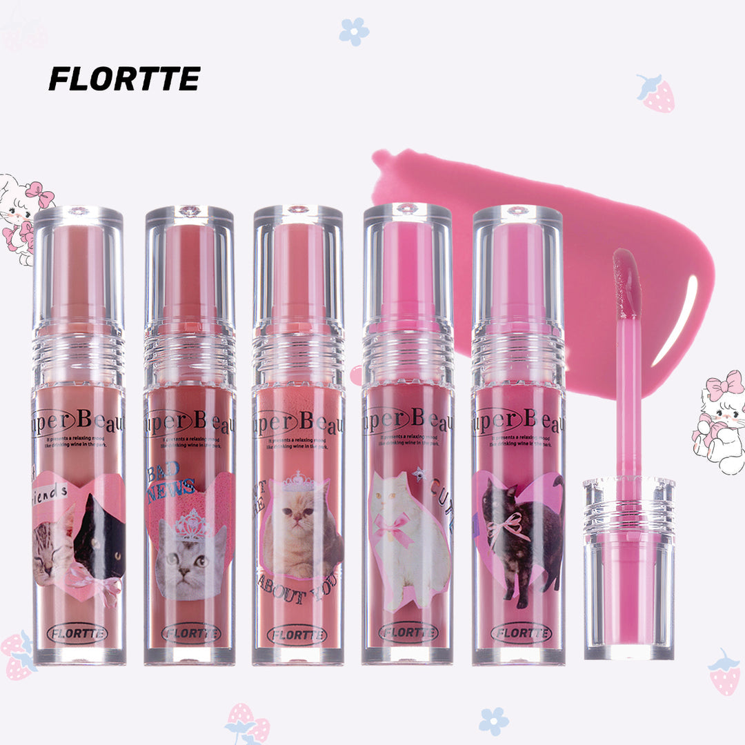 Flortte Super Beauty Lip Gloss Serum Set