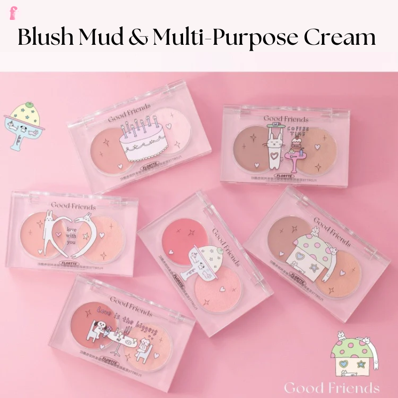 Flortte Good Friends Multi Purpose Blush Duo