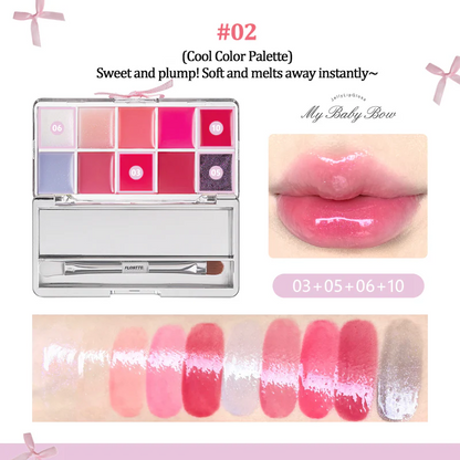 Flortte Princess 10 Color Lip Tint Palette