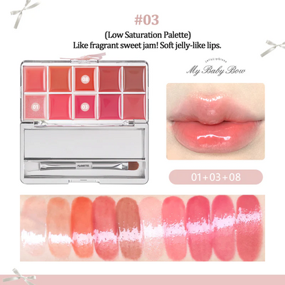 Flortte Princess 10 Color Lip Tint Palette