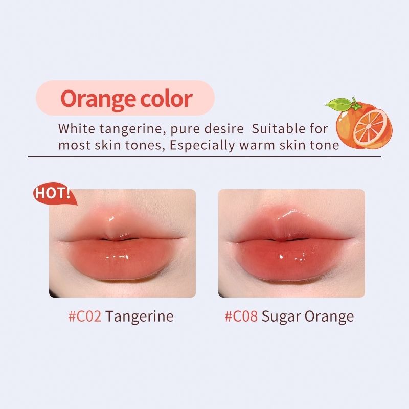 Judydoll-Mirror-Tea-Jelly-Light-Lip-Glaze-Orange-Color