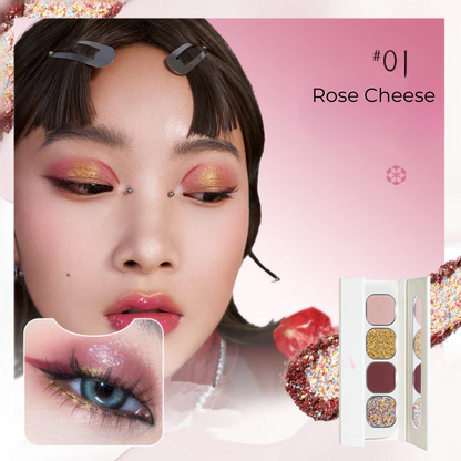 QianYan-Diamond-Quad-Eyeshadow-Palette-01-Rose-Cheese