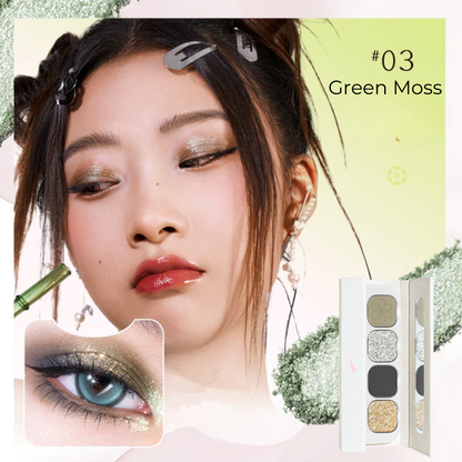 QianYan-Diamond-Quad-Eyeshadow-Palette-03-Green-Moss