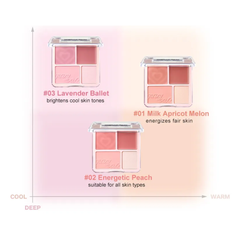 Judydoll 2 in 1 Blush Highlight Palette