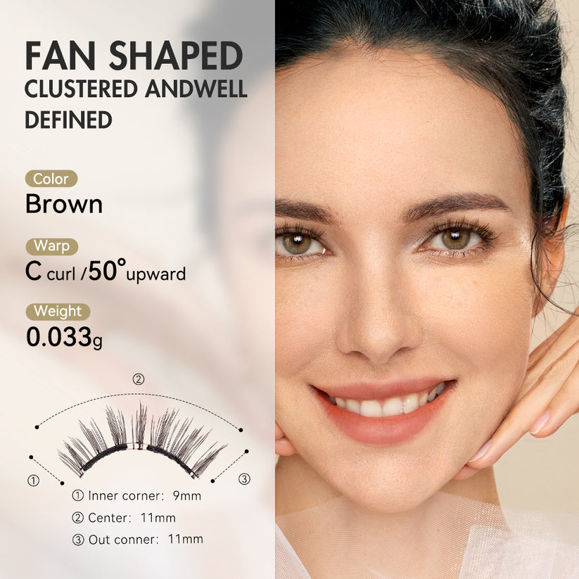 Wosado-Soft-Magnetic-Eyelashes-Fan-Shaped-Clustered-Andwell-Defined-Brown